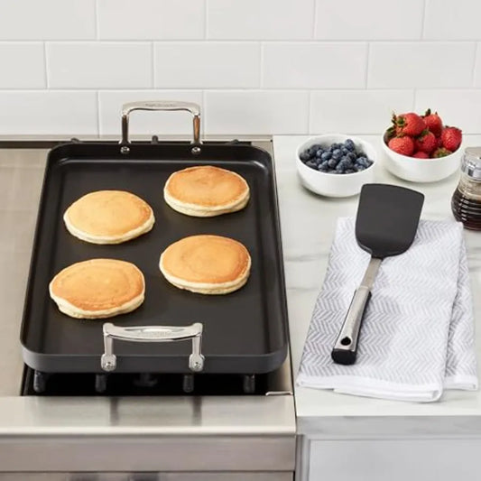 Chef's Classic™ Non Hard Anodized 3" x 20" Double Burner Griddle