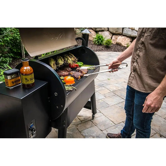 Electric Wood Pellet Grill and Smoker, 884 Sq In Cook Area, 450°F Max Temp, Meat Probe, 6-in-1 BBQ Grill