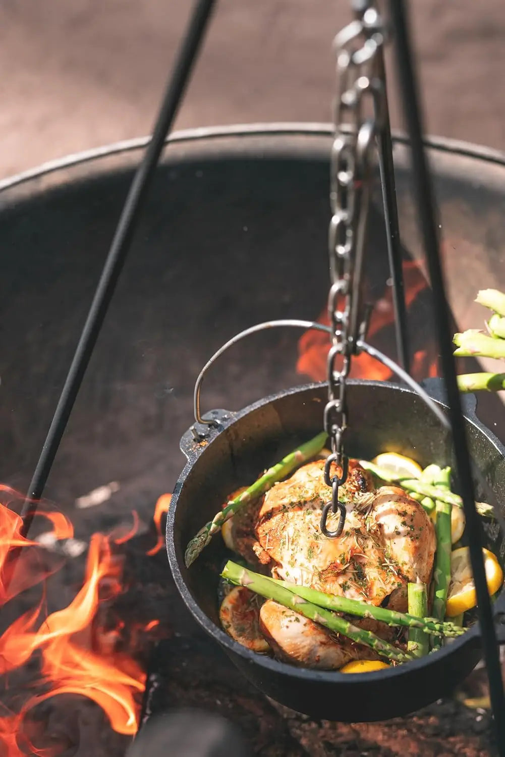 Pre-Seasoned Cast Iron Dutch Oven 4QT - Versatile Family Cooking Pot for Stovetop & Outdoor Use