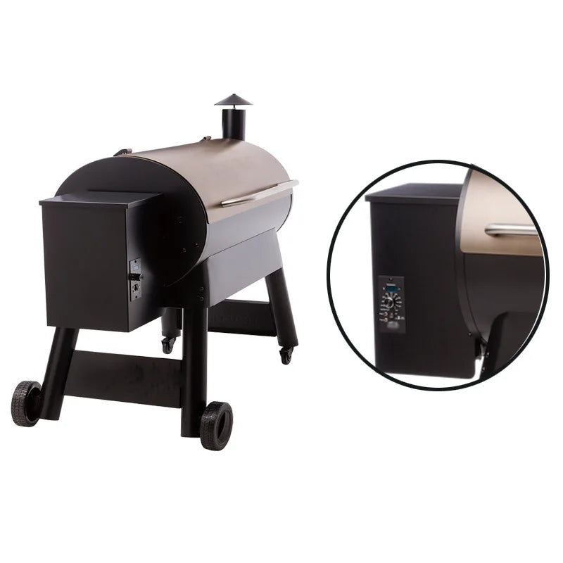 250W Pellet Grill Hopper and Burner Assembly Kit Electric Wood Pellet Smoker Grill DIY Wood Pellet Box Accessories