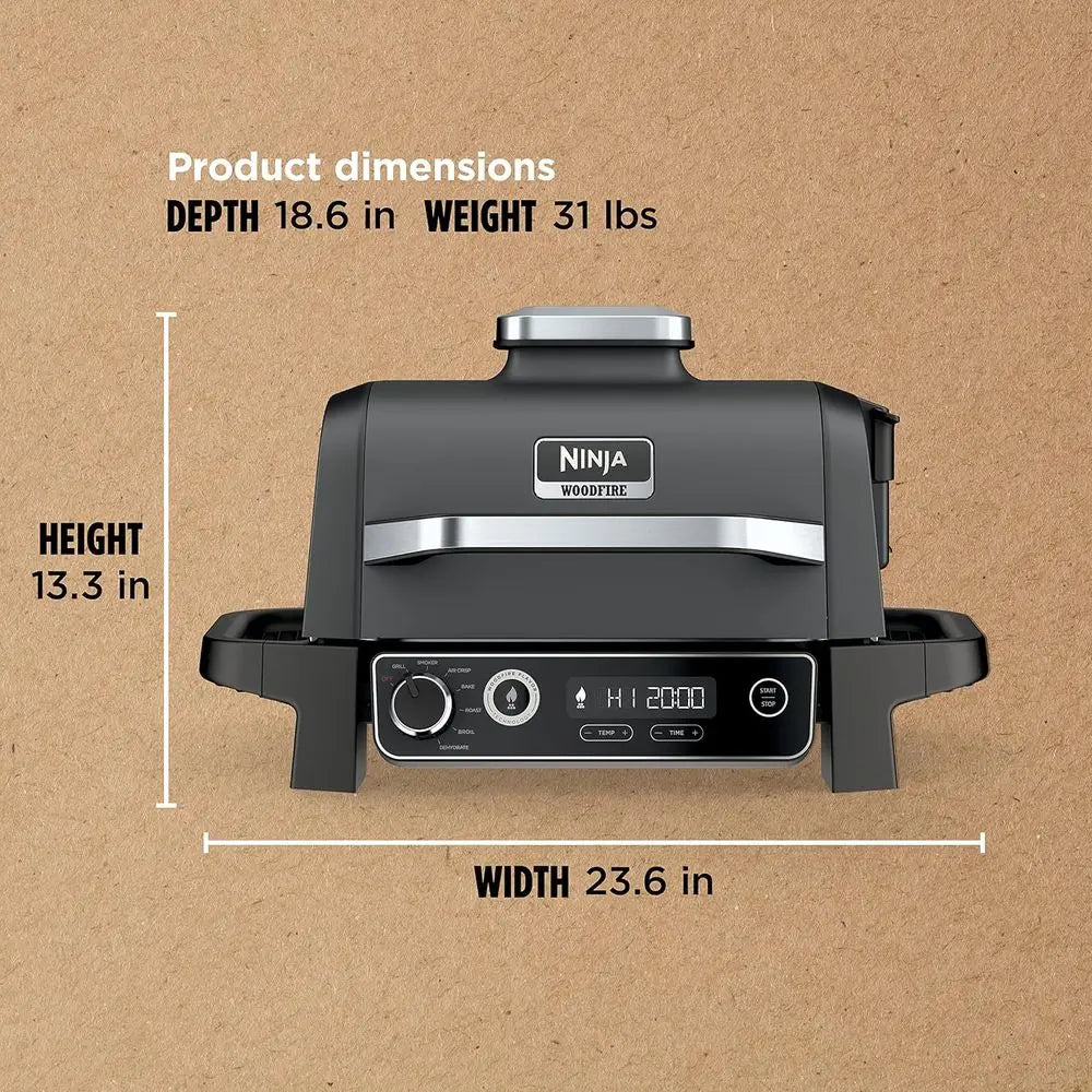7-in-1 Pellet Grill: Portable, Weatherproof, Cooks 6 Steaks & 30 Hot Dogs, Includes Pellets