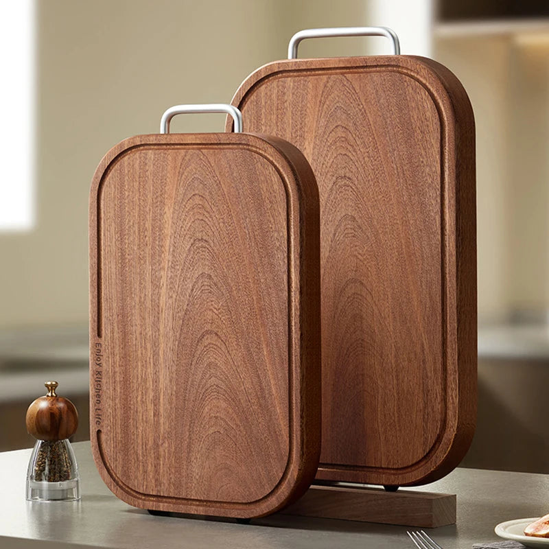 Heavy Duty Wooden Chopping Board cutting board Solid wood anti-bacterial anti-mold Double-sided Ebony anti-slip Butcher Block