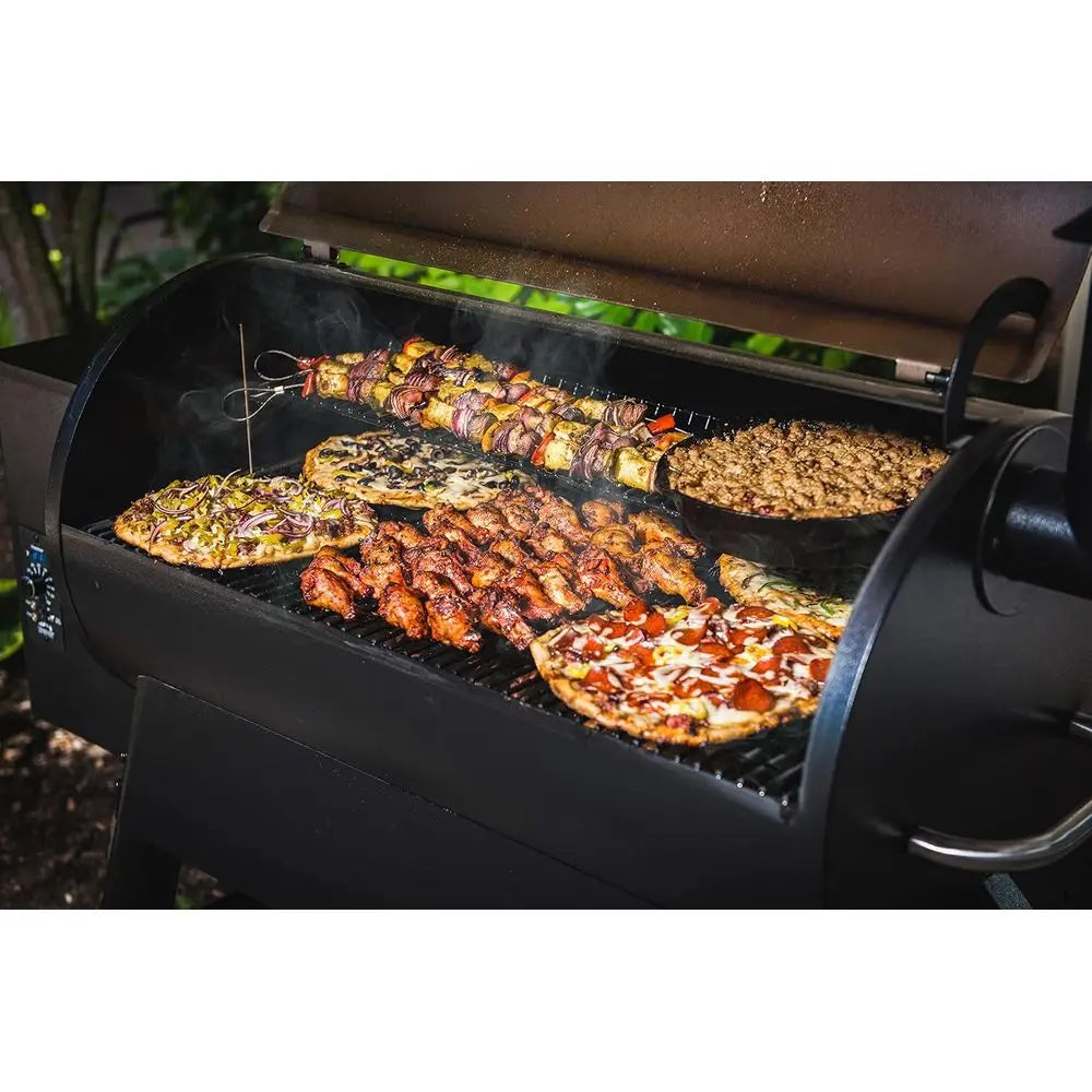 Electric Wood Pellet Grill and Smoker, 884 Sq In Cook Area, 450°F Max Temp, Meat Probe, 6-in-1 BBQ Grill