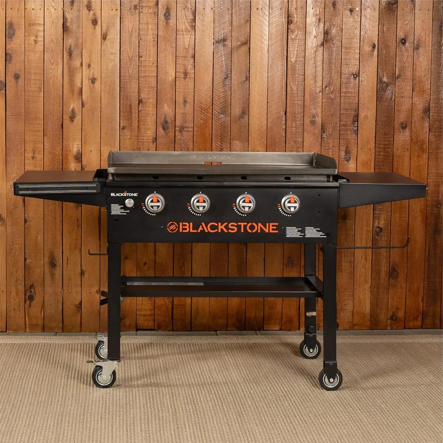 Portable Outdoor Gas Griddle 4 Burner Propane Flat Top Grill, BBQ Cooking Station for Camping and Backyard, 36 Inch, Black