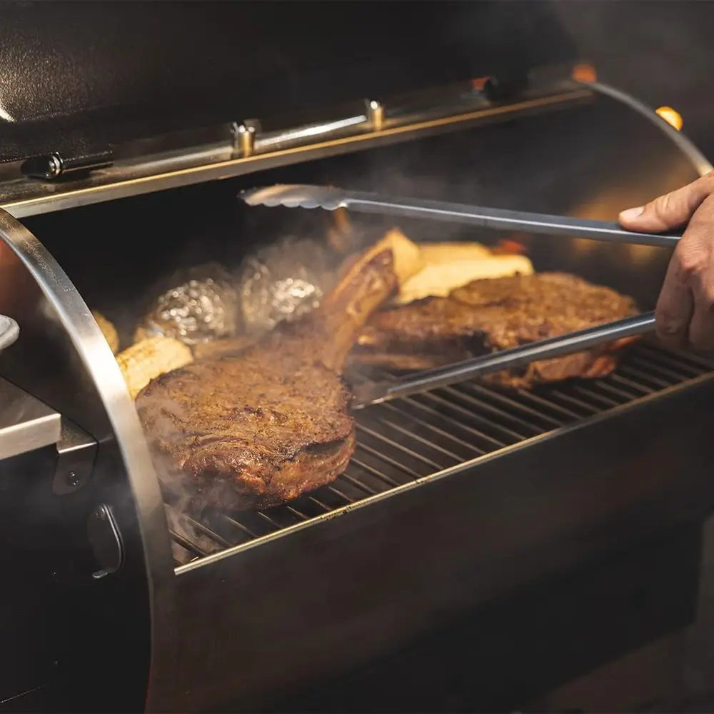 Portable Electric Pellet Grill - Road 340, BBQ Smoker with Wood Pellets for Searing and Smoking