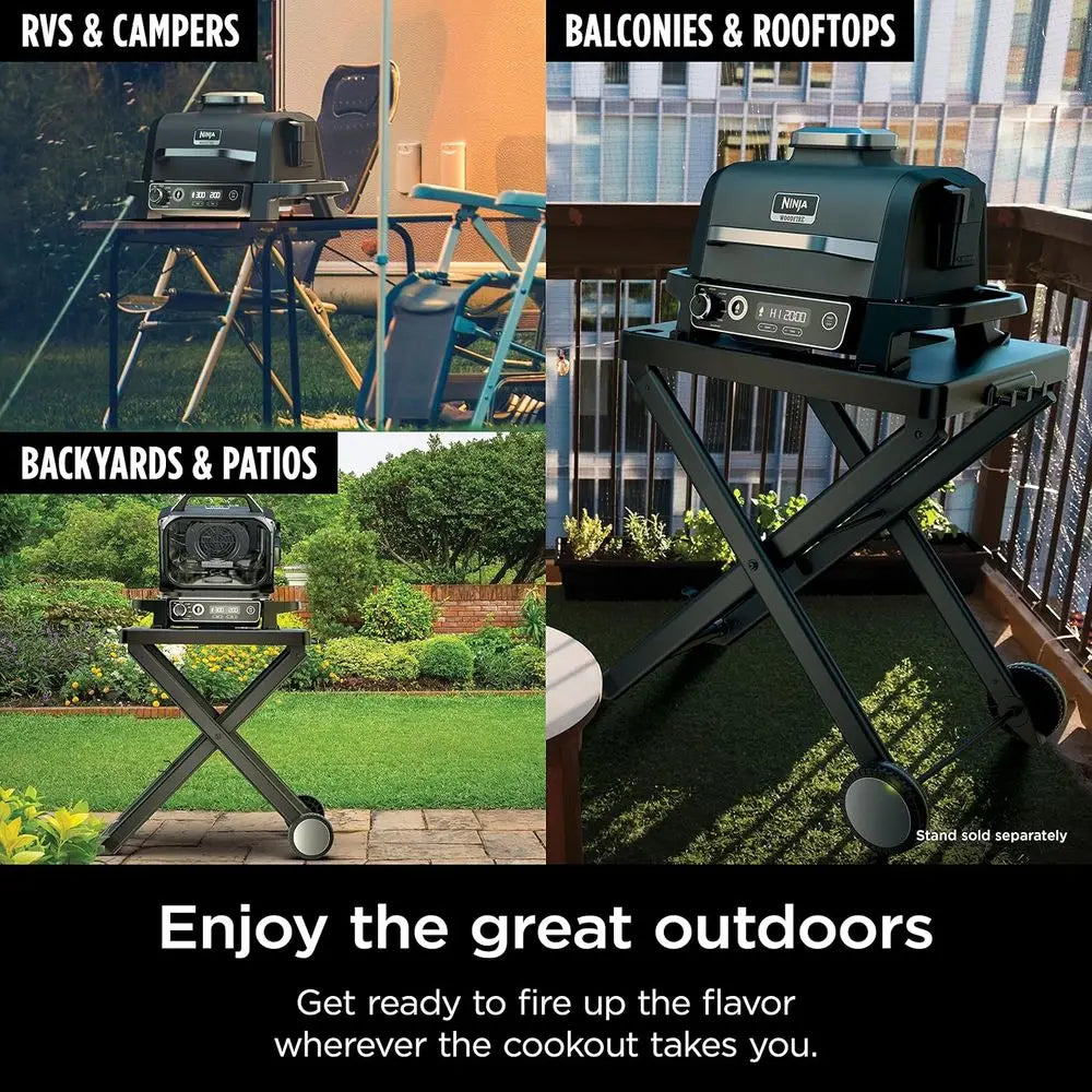 7-in-1 Pellet Grill: Portable, Weatherproof, Cooks 6 Steaks & 30 Hot Dogs, Includes Pellets