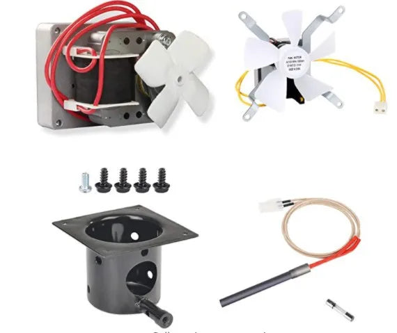 250W Pellet Grill Hopper and Burner Assembly Kit Electric Wood Pellet Smoker Grill DIY Wood Pellet Box Accessories