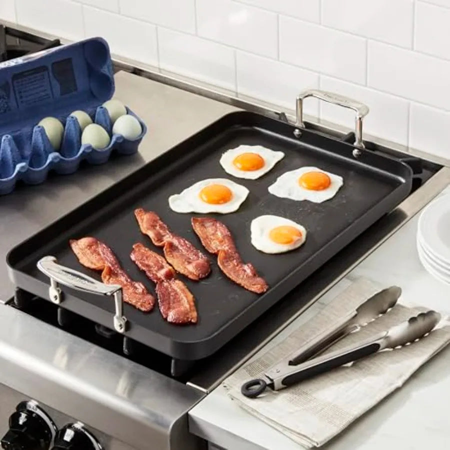 Chef's Classic™ Non Hard Anodized 3" x 20" Double Burner Griddle