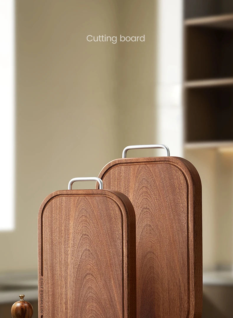 Heavy Duty Wooden Chopping Board cutting board Solid wood anti-bacterial anti-mold Double-sided Ebony anti-slip Butcher Block
