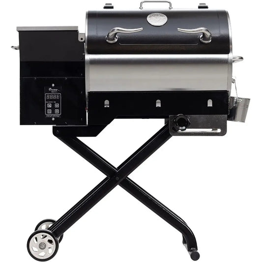 Portable Electric Pellet Grill - Road 340, BBQ Smoker with Wood Pellets for Searing and Smoking
