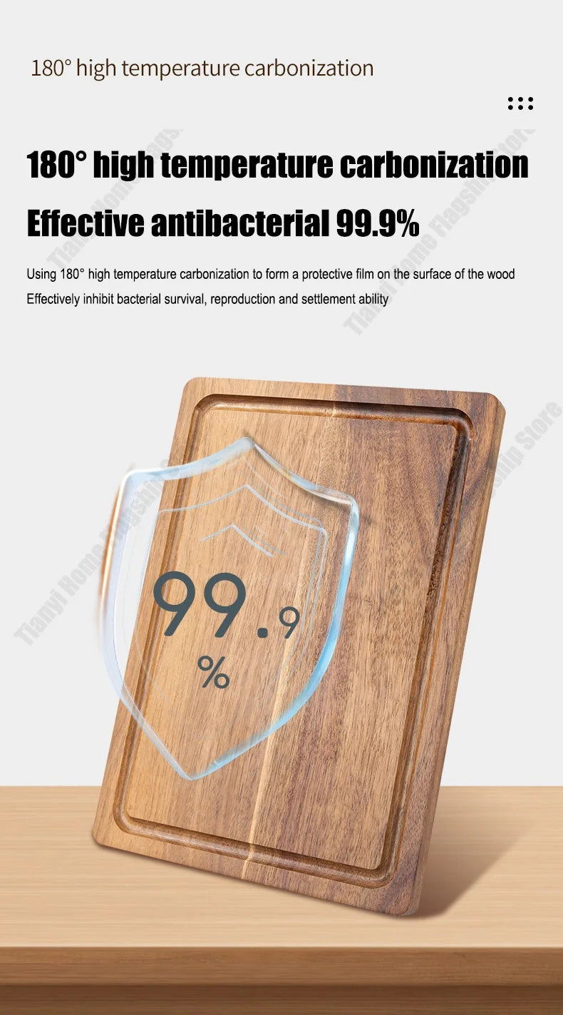 Acacia Wood Cutting Board Thickened Chopping Board Home Large Size  for Cutting Meat, Vegetables, Fruit and Cheese Kitchen tools