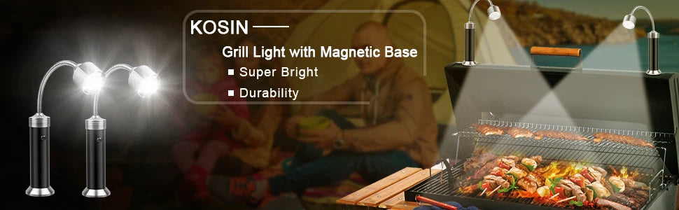 Barbecue Grill Light for Outdoor Grill Led BBQ Lights Gifts for Men Traeger Pit Boss Smoker Grill Accessories Batteries Included
