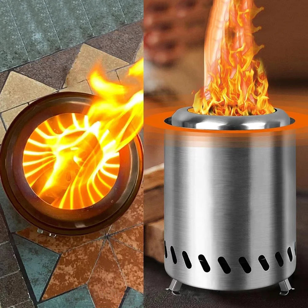 Mini Tabletop Firepit Stainless Steel Portable Mini Stove Mini Fire Pit Wood Burning Or Pellet Fueled Portable Bonfire