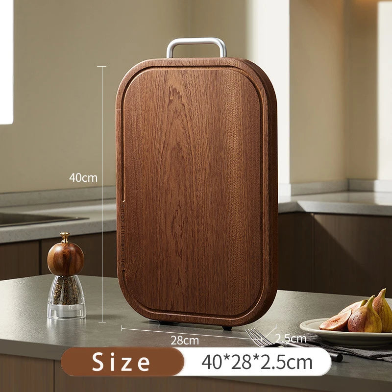 Heavy Duty Wooden Chopping Board cutting board Solid wood anti-bacterial anti-mold Double-sided Ebony anti-slip Butcher Block