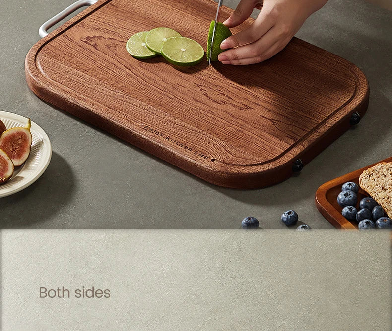 Heavy Duty Wooden Chopping Board cutting board Solid wood anti-bacterial anti-mold Double-sided Ebony anti-slip Butcher Block