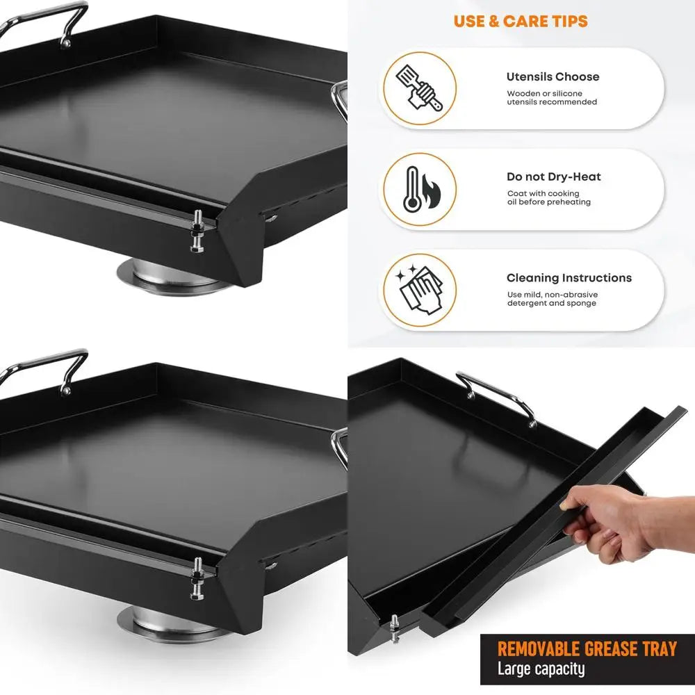 Universal Non-Stick Griddle for 17.4 x 18.6 Pellet Grills - Compatible with Traeger, Pit Boss, Camp Chef, Green Mountain Grills,