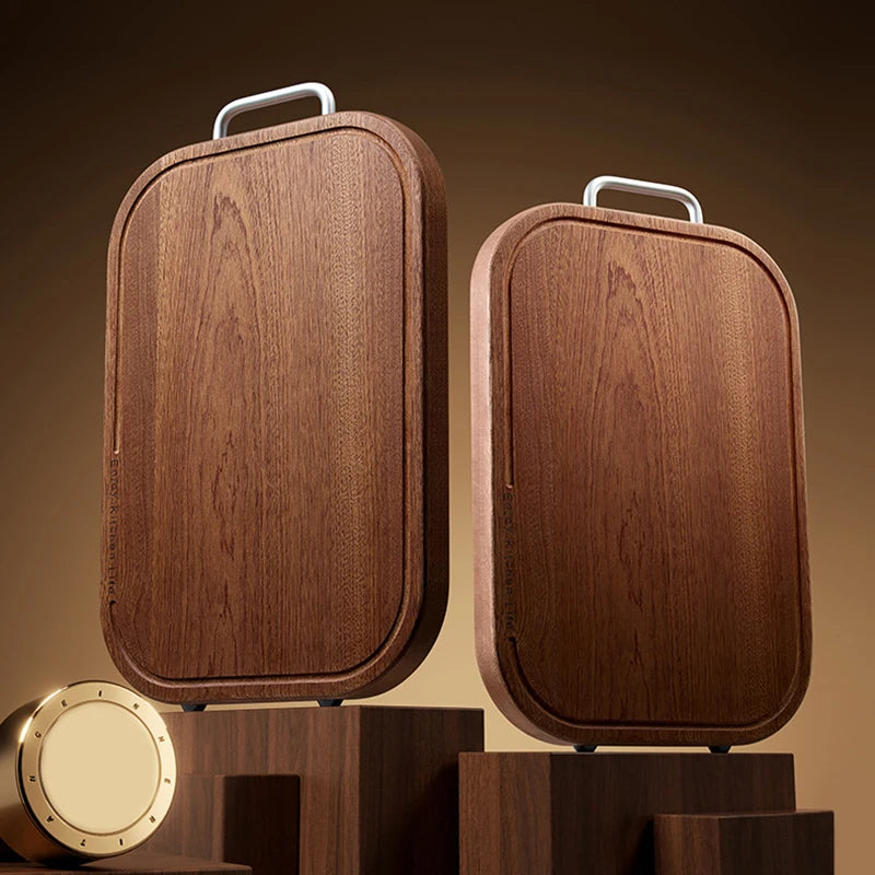 Heavy Duty Wooden Chopping Board cutting board Solid wood anti-bacterial anti-mold Double-sided Ebony anti-slip Butcher Block