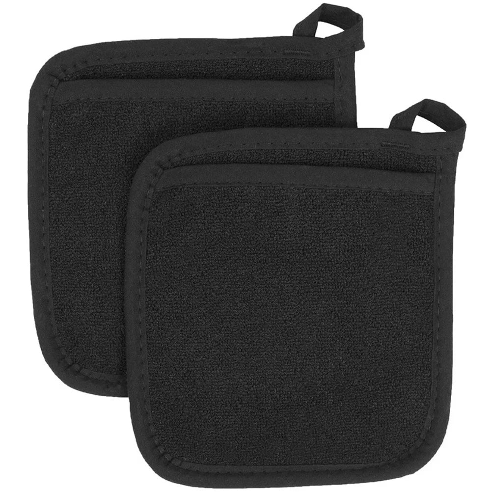 1Pair Baking Oven Gloves Cotton Insulated Anti-Scald Mitts for Heat Protection Cooking Baking Microwave Oven Use Comfortable Fit
