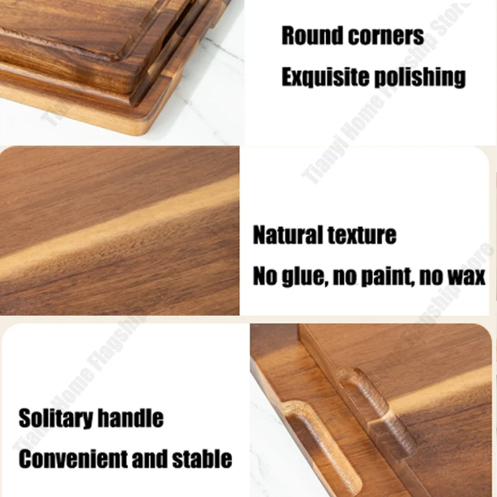 Acacia Wood Cutting Board Thickened Chopping Board Home Large Size  for Cutting Meat, Vegetables, Fruit and Cheese Kitchen tools
