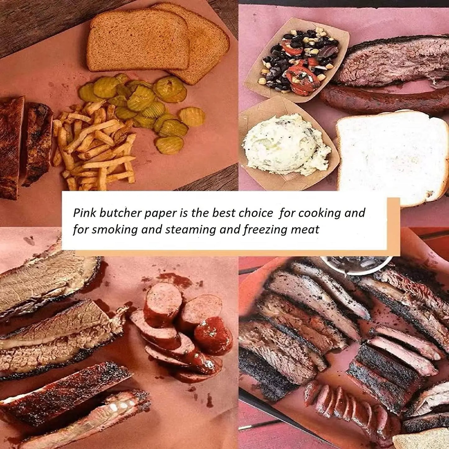 Butcher Paper for Smoking Meat Butcher Paper Roll Unwaxed 15.7 Inch x 33 Feet BBQ Peach Wrapping Paper for Smoking Meat Brisket