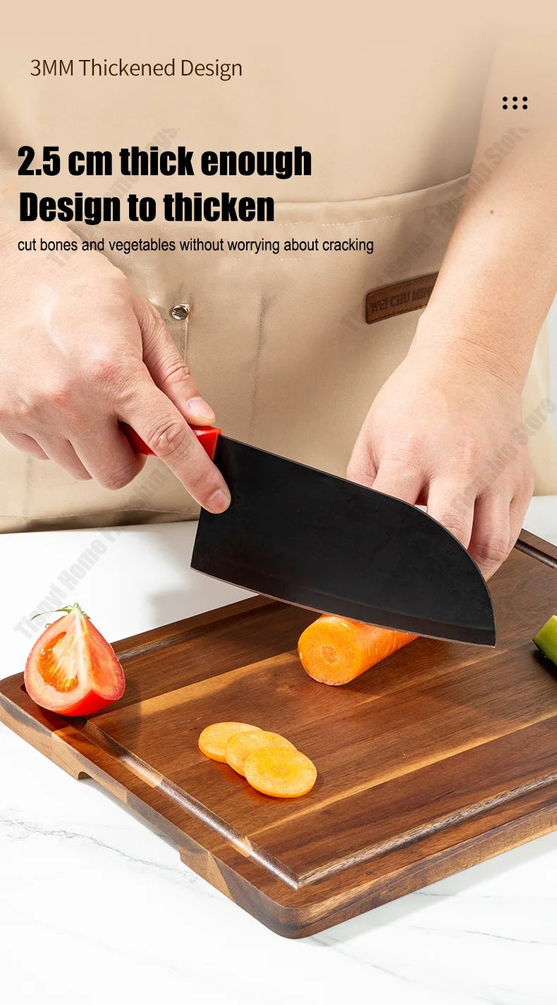 Acacia Wood Cutting Board Thickened Chopping Board Home Large Size  for Cutting Meat, Vegetables, Fruit and Cheese Kitchen tools