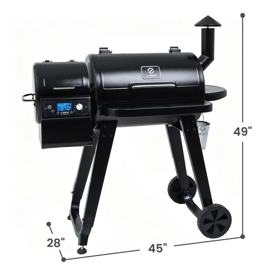 Wood Pellet Grill amp Smoker with PID V3.0 Controller, 459 Sq in Cook Area, Meat Probe, Foldable Shelf, 8 in 1 BBQ Grill