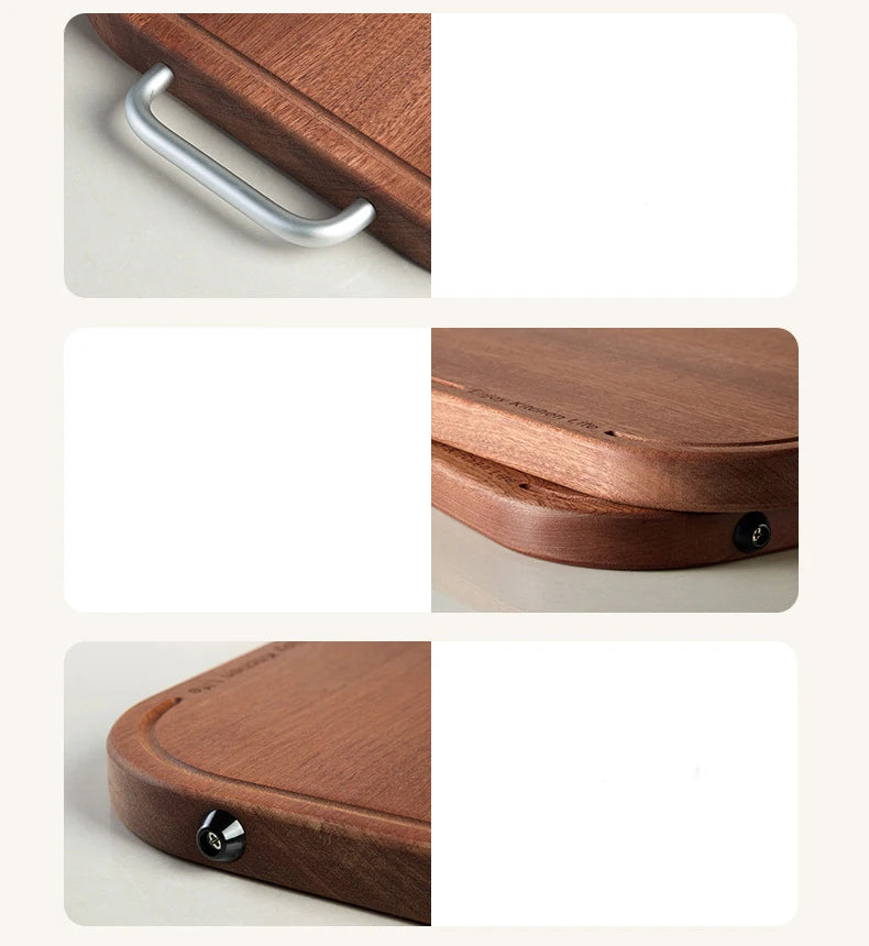 Heavy Duty Wooden Chopping Board cutting board Solid wood anti-bacterial anti-mold Double-sided Ebony anti-slip Butcher Block