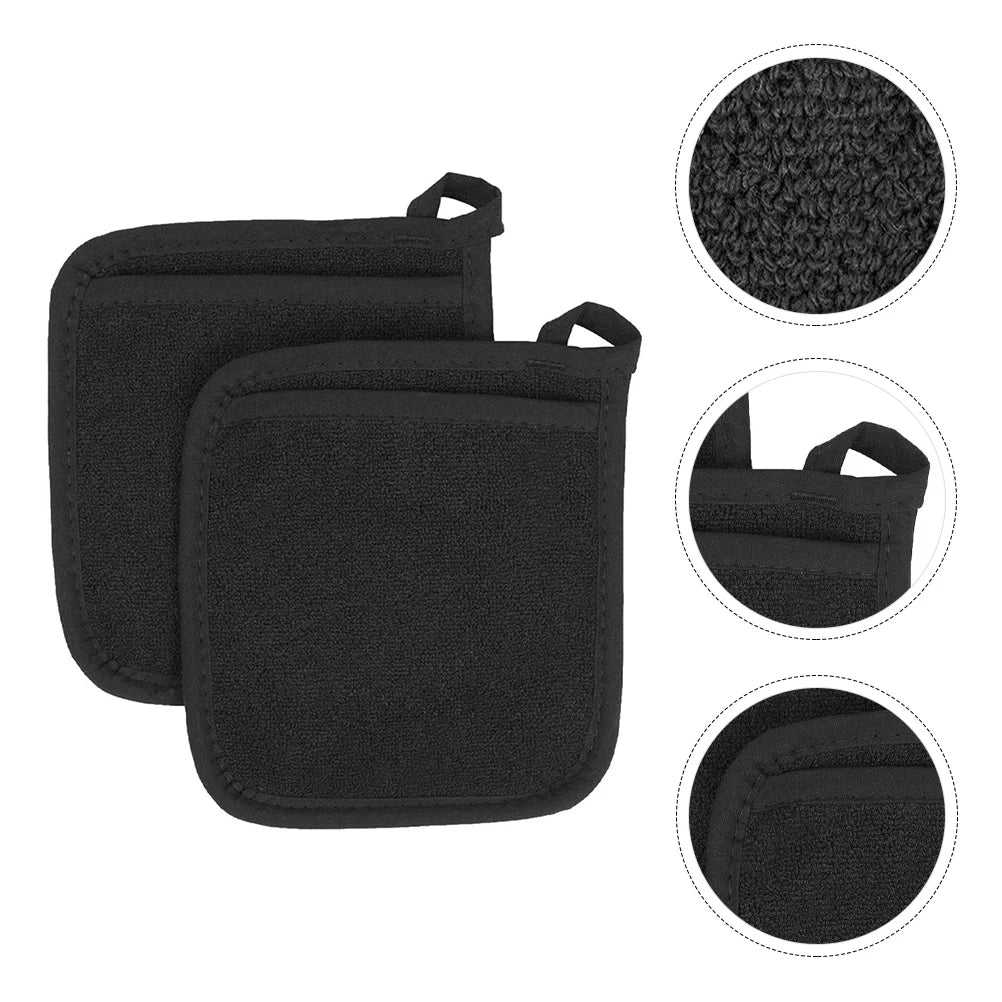 1Pair Baking Oven Gloves Cotton Insulated Anti-Scald Mitts for Heat Protection Cooking Baking Microwave Oven Use Comfortable Fit