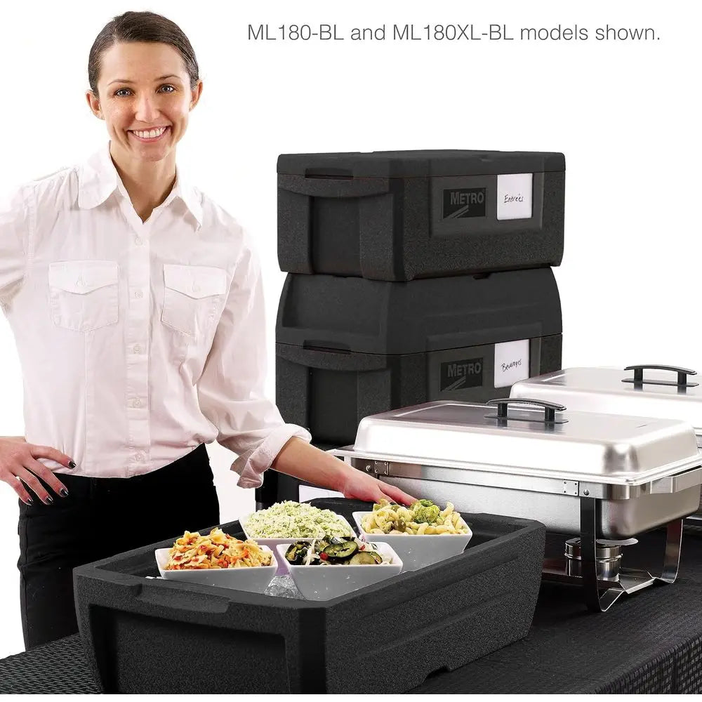 Top-Load Insulated Food Carrier - Multipurpose Pan Carrier, Insulated Cooler, and Food Warmer - 30 qt or 3 Pan Capacity - Black