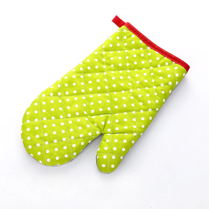Mitten Microwave Oven Glove Non Slip Household Thickened Insulated Baking Heat Resistant Gloves Oven Mitts Cute Kitchen Tool
