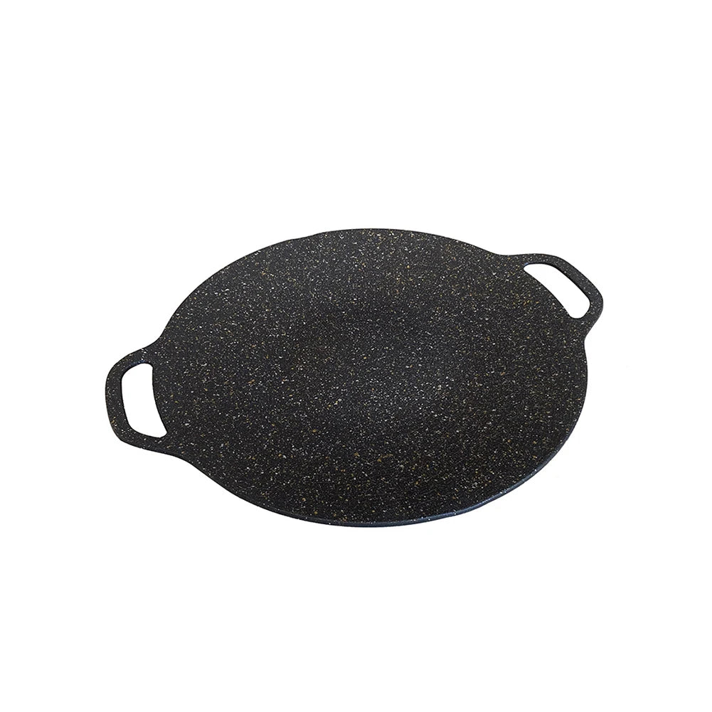 Grilling Pan Non-stick Oil Frying Baking Pan Multi-purpose Round for Outdoor Camping Kitchen Bakeware Household Tools