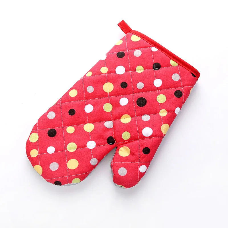 Mitten Microwave Oven Glove Non Slip Household Thickened Insulated Baking Heat Resistant Gloves Oven Mitts Cute Kitchen Tool
