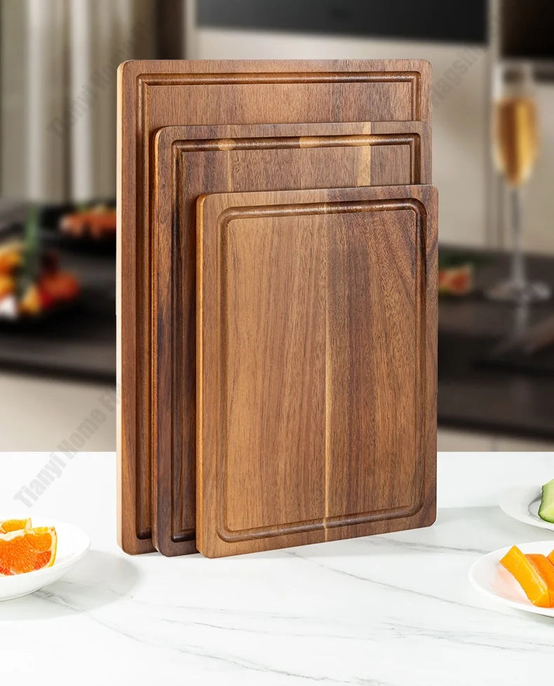 Acacia Wood Cutting Board Thickened Chopping Board Home Large Size  for Cutting Meat, Vegetables, Fruit and Cheese Kitchen tools