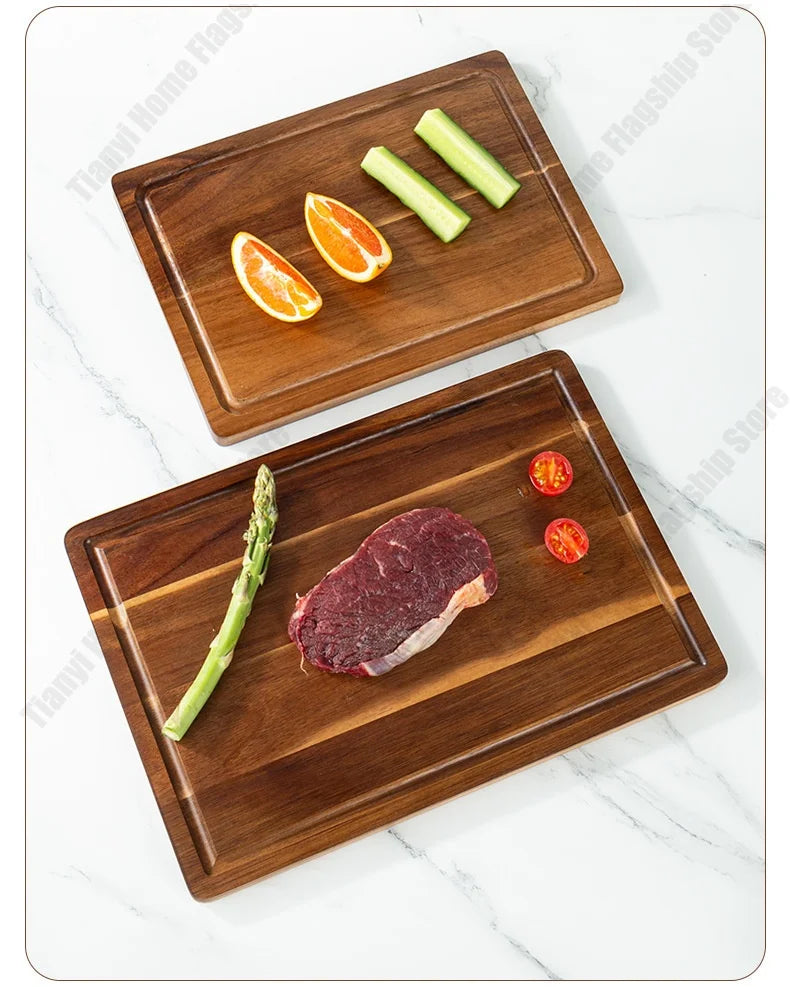 Acacia Wood Cutting Board Thickened Chopping Board Home Large Size  for Cutting Meat, Vegetables, Fruit and Cheese Kitchen tools