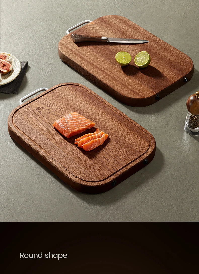 Heavy Duty Wooden Chopping Board cutting board Solid wood anti-bacterial anti-mold Double-sided Ebony anti-slip Butcher Block