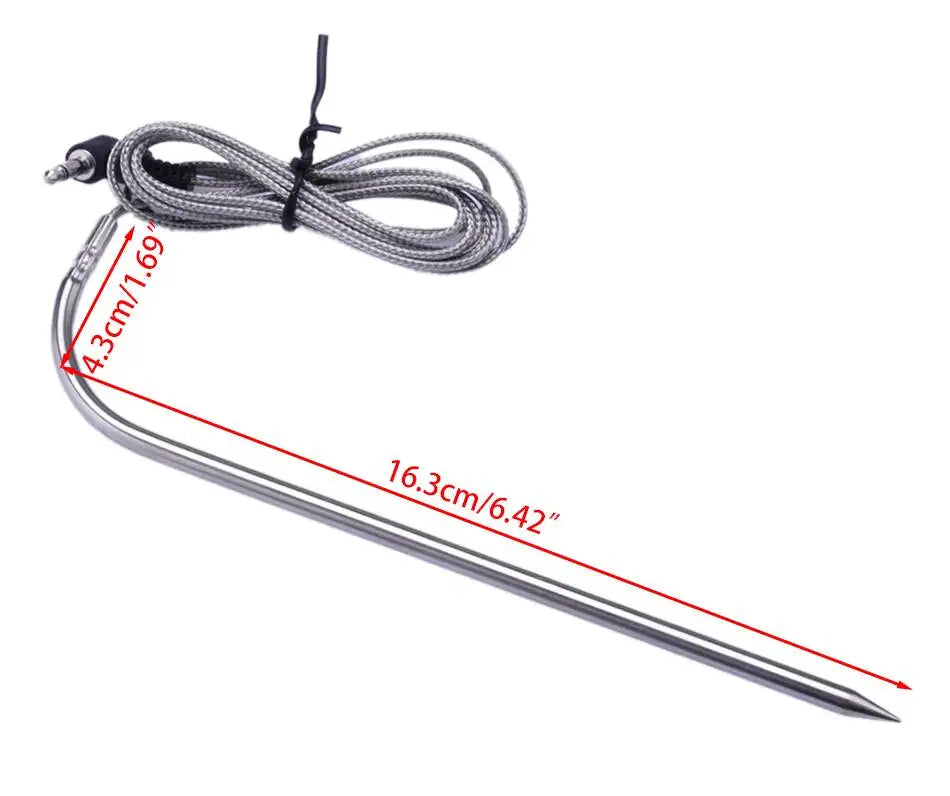 2Pcs BBQ Barbecue Oven High Temperature Thermometer Meat Probe Tube Fit for Pit Boss and Most Wood Pellet Grills