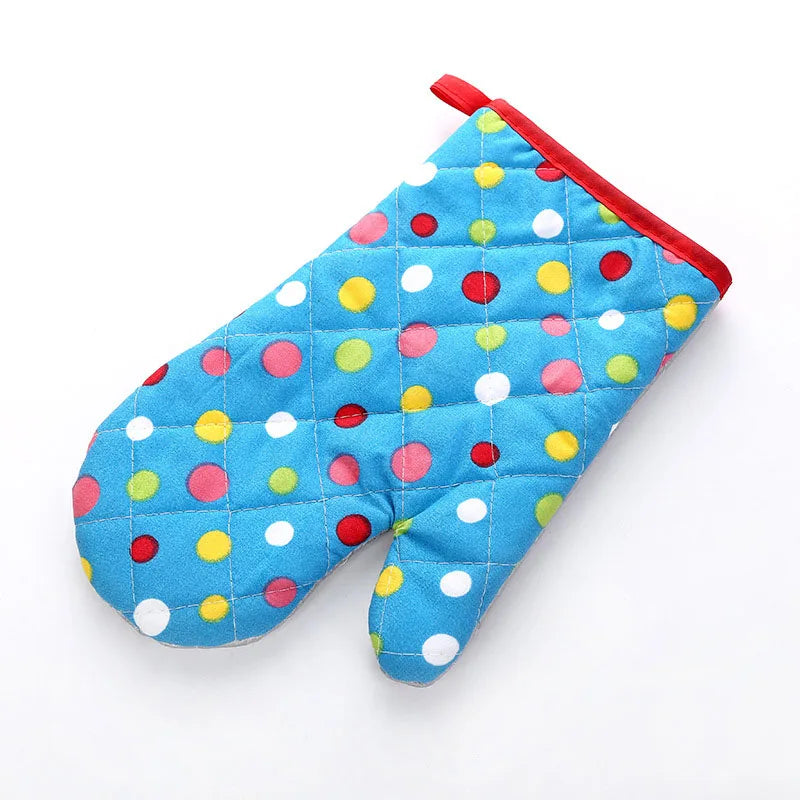 Mitten Microwave Oven Glove Non Slip Household Thickened Insulated Baking Heat Resistant Gloves Oven Mitts Cute Kitchen Tool