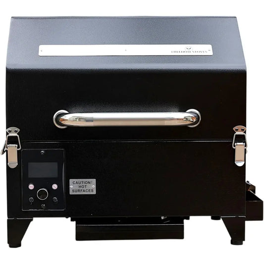Portable Electric Smoker Grill - 12V/120V Pellet BBQ, Camping, and Backyard Cooking | Digital Control, Dual Probes, 8.5LB Hopper