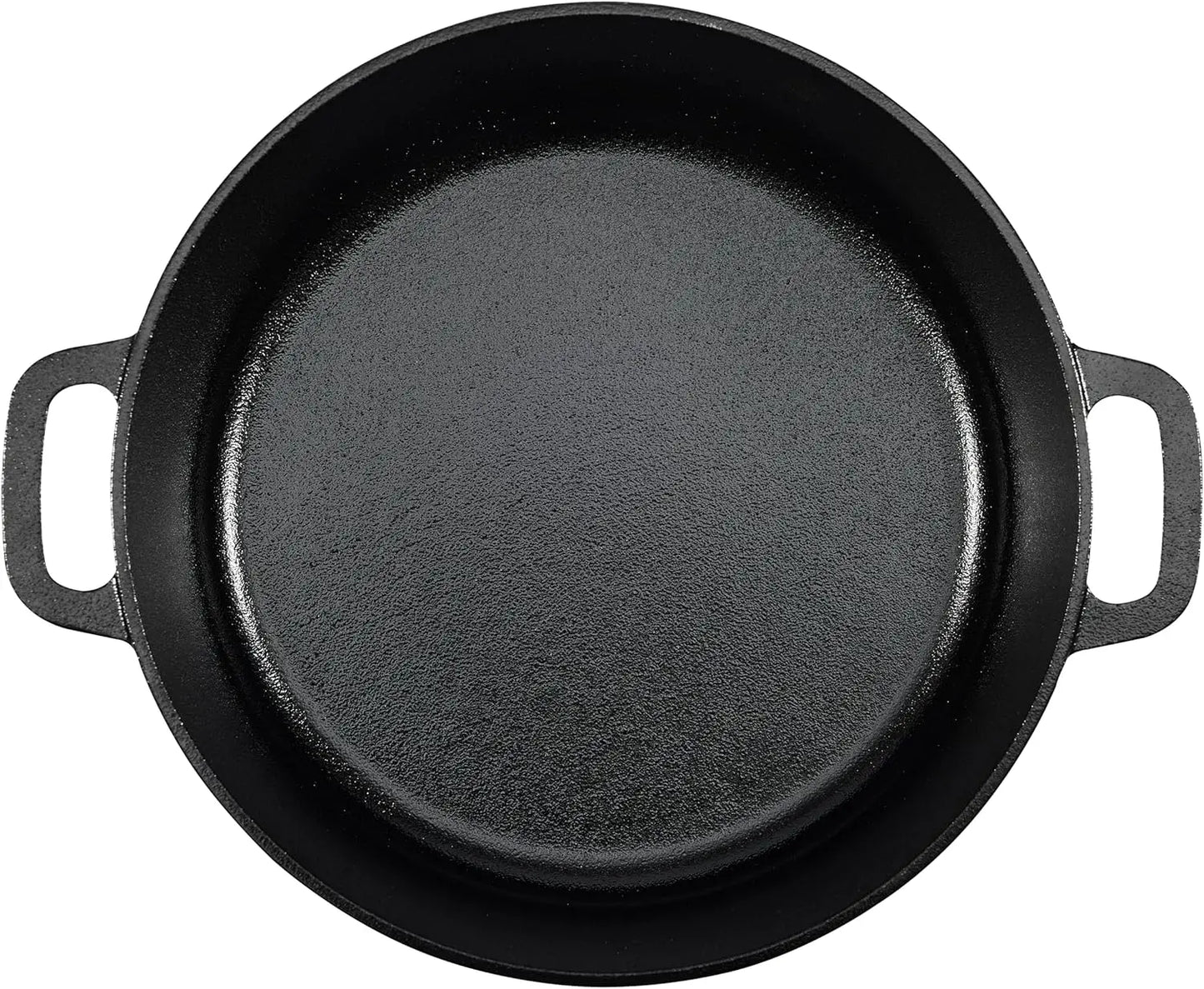 Large 7-Quart Pre-Seasoned Cast Iron Dutch Oven with Lid, Heavy-Duty for Even Cooking, Perfect for Home Chefs
