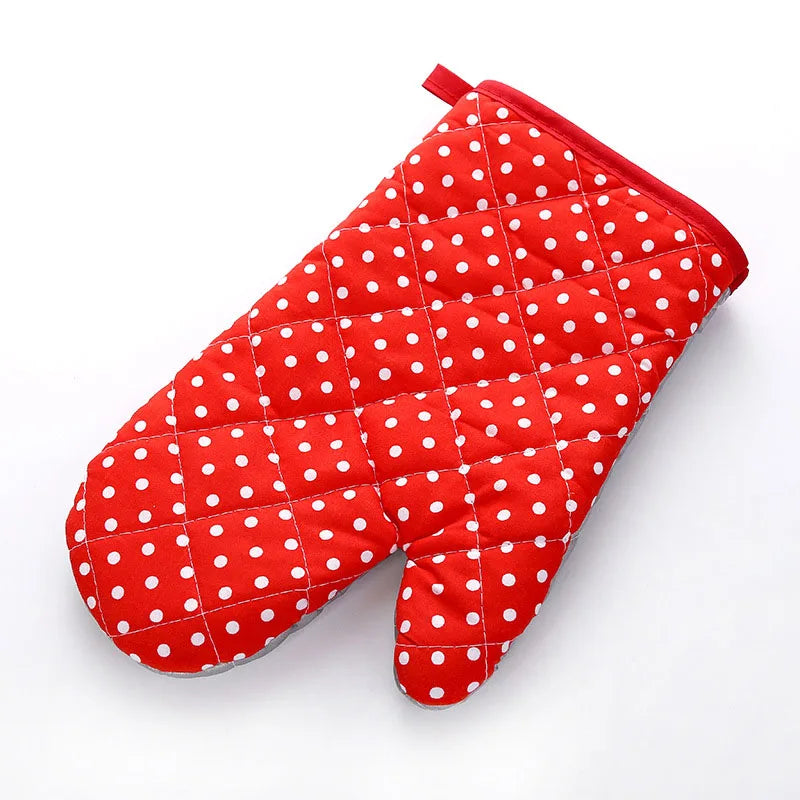 Mitten Microwave Oven Glove Non Slip Household Thickened Insulated Baking Heat Resistant Gloves Oven Mitts Cute Kitchen Tool