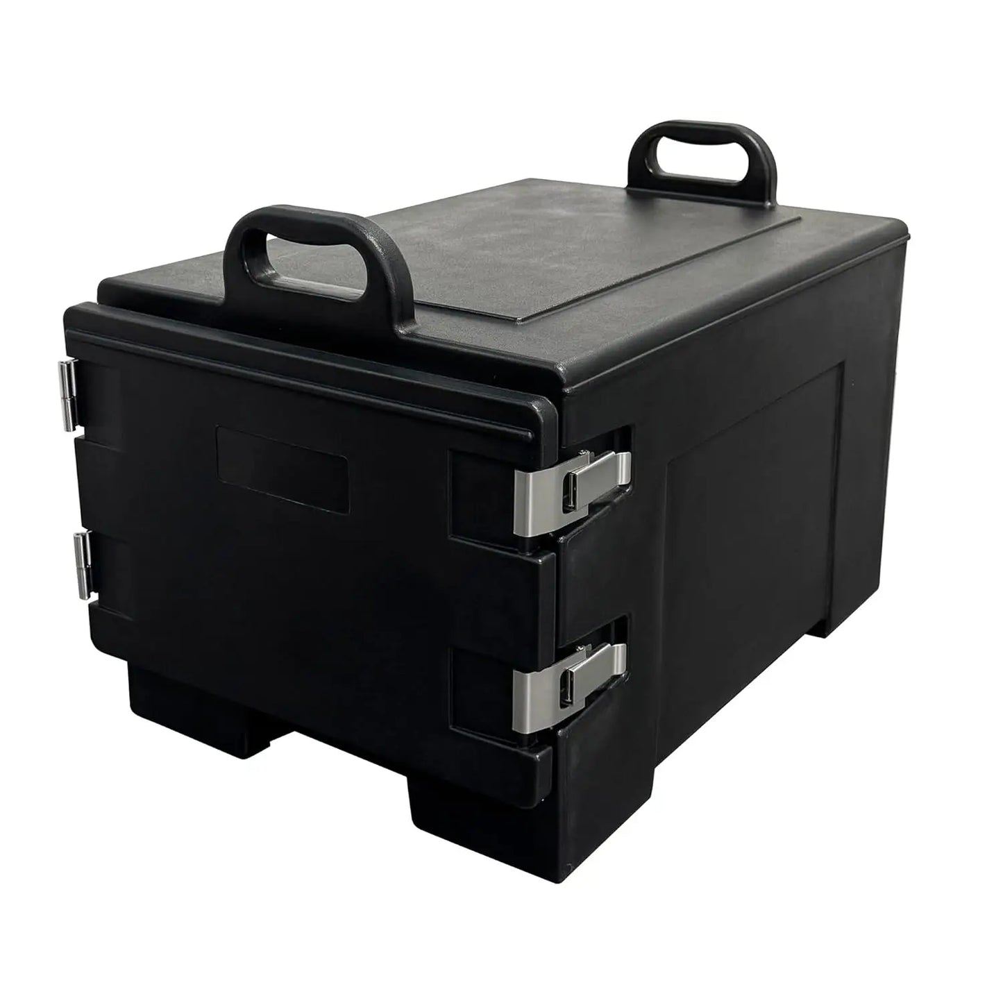 40qt Portable Food Warmer with 304 Stainless Steel Latch, Black - Keep Meals Hot On-the-Go