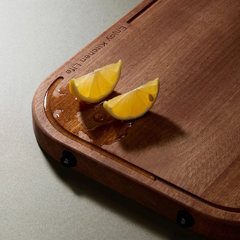 Heavy Duty Wooden Chopping Board cutting board Solid wood anti-bacterial anti-mold Double-sided Ebony anti-slip Butcher Block
