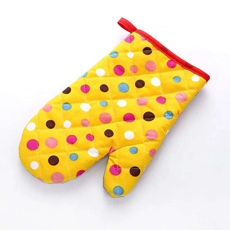 Mitten Microwave Oven Glove Non Slip Household Thickened Insulated Baking Heat Resistant Gloves Oven Mitts Cute Kitchen Tool