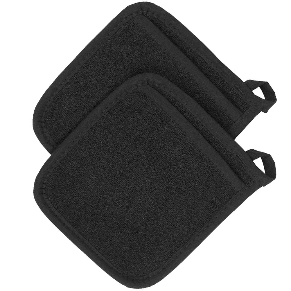 1Pair Baking Oven Gloves Cotton Insulated Anti-Scald Mitts for Heat Protection Cooking Baking Microwave Oven Use Comfortable Fit