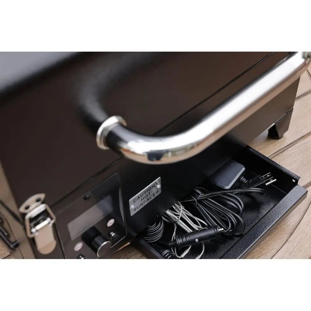 Portable Electric Smoker Grill - 12V/120V Pellet BBQ, Camping, and Backyard Cooking | Digital Control, Dual Probes, 8.5LB Hopper