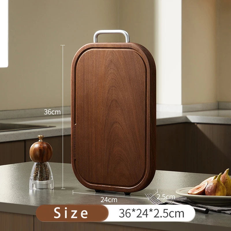 Heavy Duty Wooden Chopping Board cutting board Solid wood anti-bacterial anti-mold Double-sided Ebony anti-slip Butcher Block