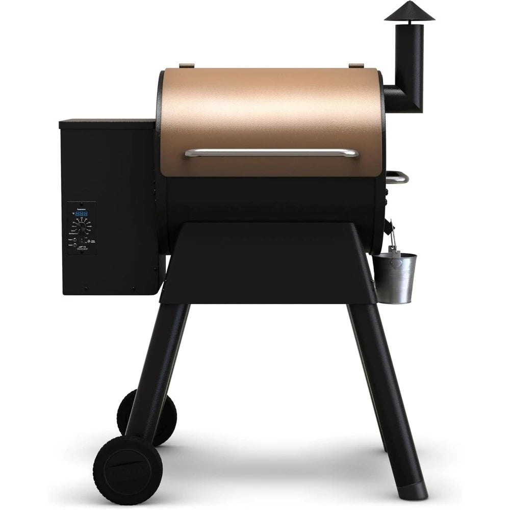 Wood Pellet Grill and Smoker 6 in 1 BBQ Electric Grill with Meat Probe 572 sq in Grilling Area 18LB Hopper 450°F Max