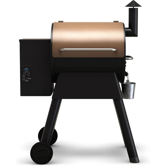 Wood Pellet Grill and Smoker 6 in 1 BBQ Electric Grill with Meat Probe 572 sq in Grilling Area 18LB Hopper 450°F Max