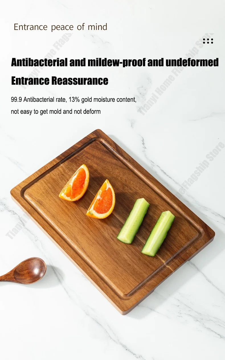 Acacia Wood Cutting Board Thickened Chopping Board Home Large Size  for Cutting Meat, Vegetables, Fruit and Cheese Kitchen tools