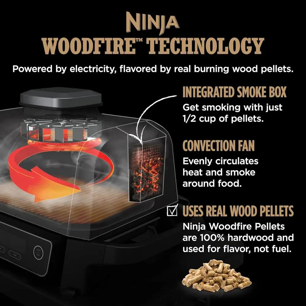 7-in-1 Pellet Grill: Portable, Weatherproof, Cooks 6 Steaks & 30 Hot Dogs, Includes Pellets